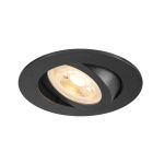 SLV New Tria 68 Spot Aluminium Black Round | Cutout 68mm - Suitable for 1x GU10 
