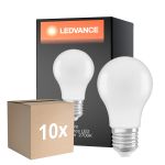 Multipack 10x Ledvance  Classic LED E27 Pear Frosted 4.9W 470lm - 827 Extra Warm White | Replaces 40W