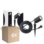 Multipack 6x D'Lite Spike Light Fuse Power Cable Black | IP65 - Suitable for 1x GU10 | incl. cable 2 Meter