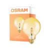Osram Vintage 1906 LED E27 Globe Filament Gold 125mm 2.8W 200lm - 824 Extra Warm White | Replaces 25W