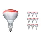 Multipack 10x Philips BR125 IR 250W E27 230-250V Red